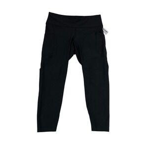 Old Navy Active High Rise PowerSoft Cropped Leggings Black Petite Size L Pockets